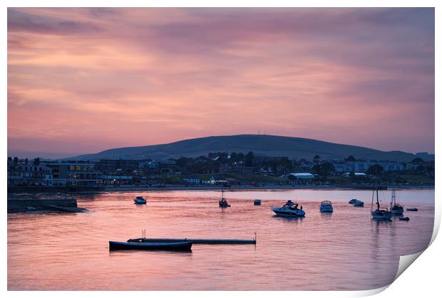 Swanage Sunset                    Print by Darren Galpin