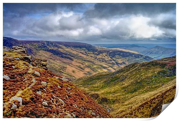   Grindsbrook from Kinder Scout  Print by Darren Galpin