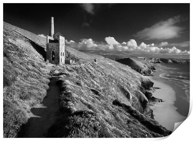 Wheal Coates & North Cornwall Coastline Print by Darren Galpin
