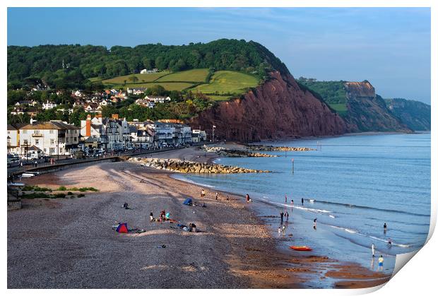 Sidmouth Seafront and Beach                      Print by Darren Galpin