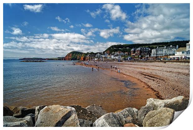 Sidmouth Seafront and Beach                        Print by Darren Galpin