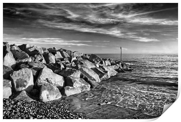 Sidmouth Sea Defences                    Print by Darren Galpin