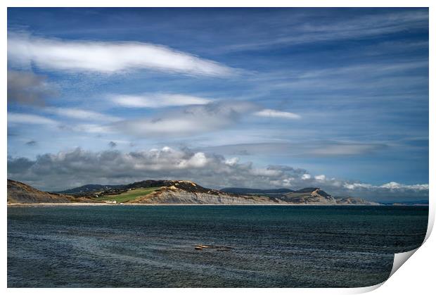 Charmouth to Golden Cap                      Print by Darren Galpin
