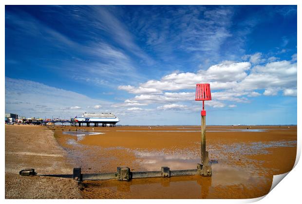 Cleethorpes Pier Print by Darren Galpin