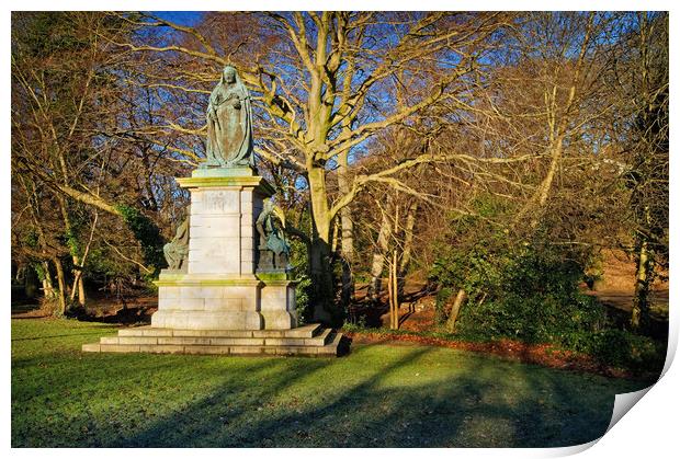 Queen Victoria's Statue, Endcliffe Park, Sheffield Print by Darren Galpin