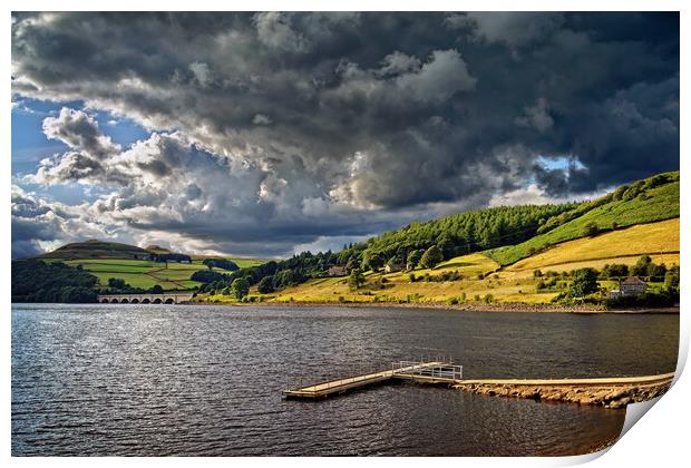 Storm Clouds Gathering over Ladybower  Print by Darren Galpin