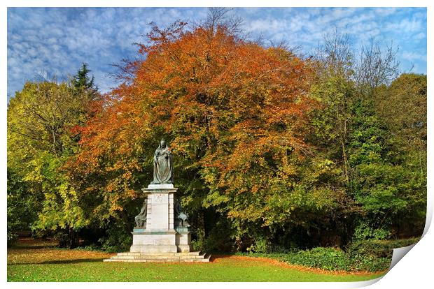 Queen Victoria Statue Print by Darren Galpin