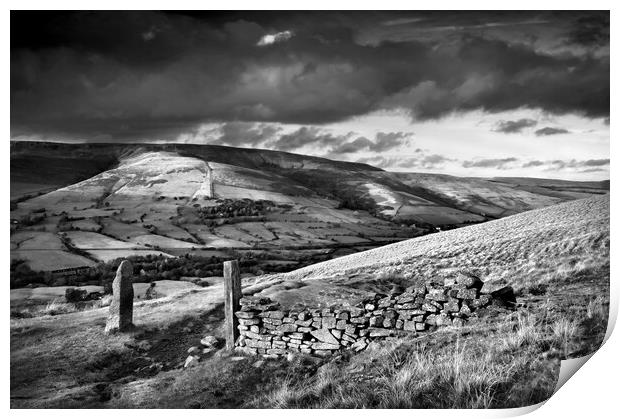 Hollins Cross & Vale of Edale Print by Darren Galpin