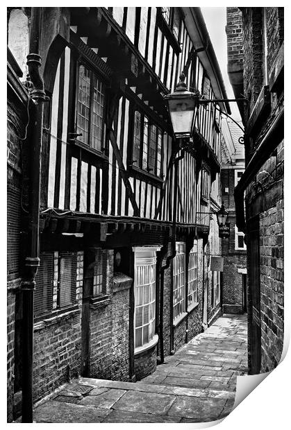    Lady Pecketts Yard, York  Print by Darren Galpin