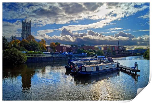 Doncaster Wharf and Minster  Print by Darren Galpin