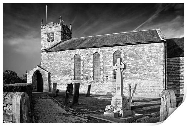 St Swithins Church,Holmesfield Print by Darren Galpin