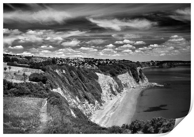 South West Coast Path Near Shaldon,Devon Print by Darren Galpin