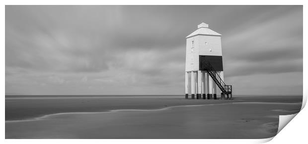 burnham on sea low lighthouse Print by kevin murch