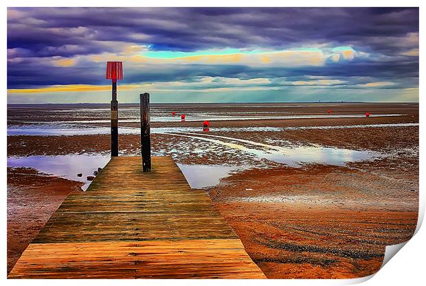 Cleethorpes Beach Lincolnshire Print by paul jenkinson