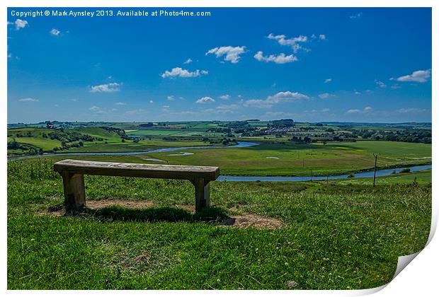 Seat with a view. Print by Mark Aynsley
