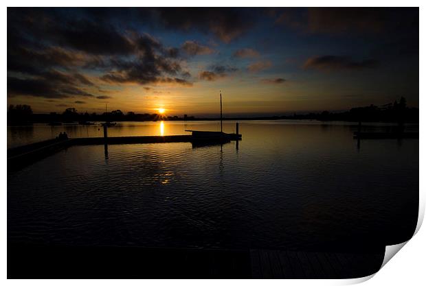  Broads at Dusk Print by Paul Nichols