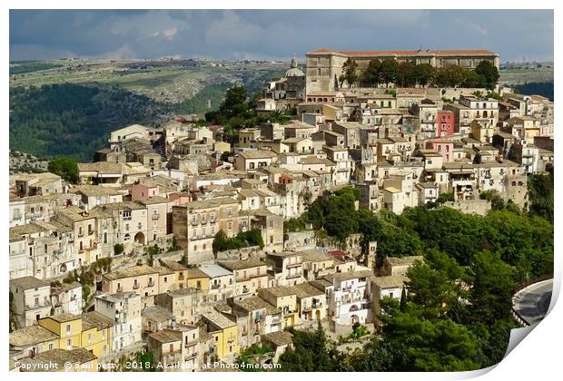                               Ragusa Ibla, Sicily Print by paul petty