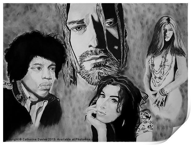 Drawing of, 27 CLUB Print by Catherine Davies