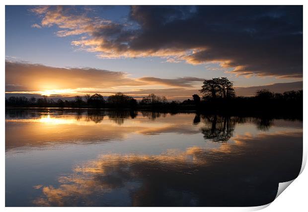 Colwick Sunrise Print by Tracey Whitefoot