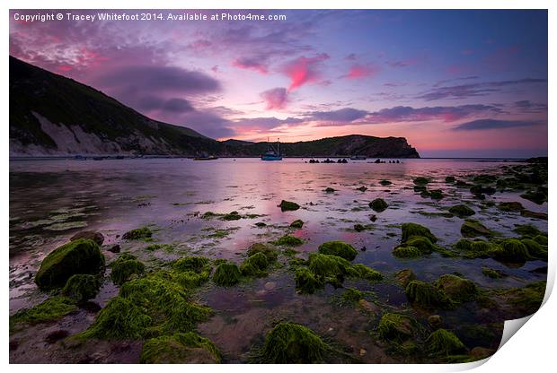Lulworth Cove Sunrise Print by Tracey Whitefoot