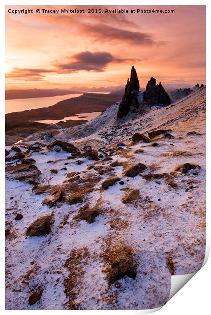 Storr Sunrise  Print by Tracey Whitefoot