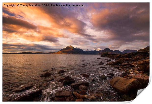 Elgol Sunset  Print by Tracey Whitefoot