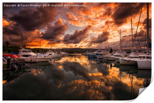 Fiery Sky  Print by Tracey Whitefoot