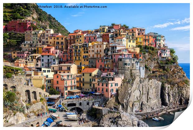 Manarola  Print by Tracey Whitefoot