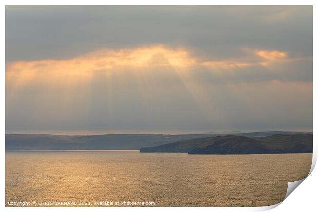 Sunrise Lundy Bay Print by CHRIS BARNARD