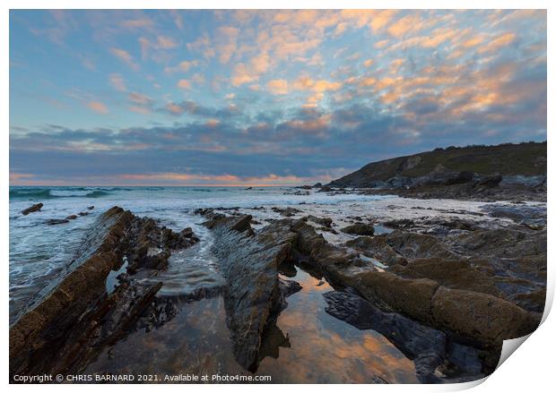 Sunset Dollar Cove Print by CHRIS BARNARD