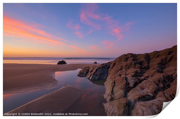Tregantle Beach Sunrise Print by CHRIS BARNARD