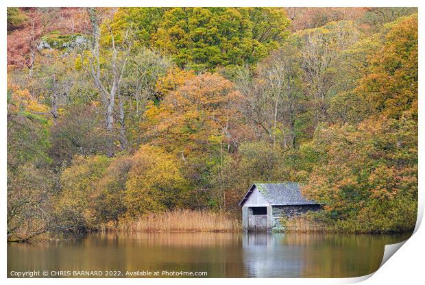 Rydal Boathouse Print by CHRIS BARNARD