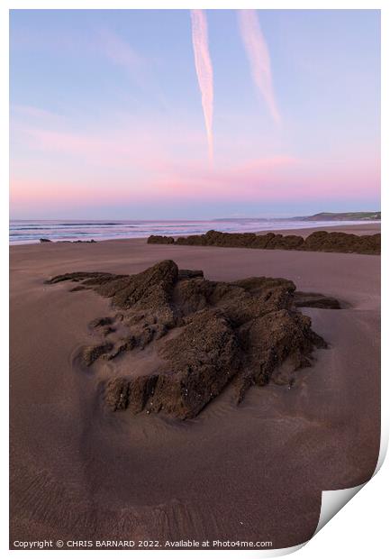 Tregantle Beach Sunrise Print by CHRIS BARNARD