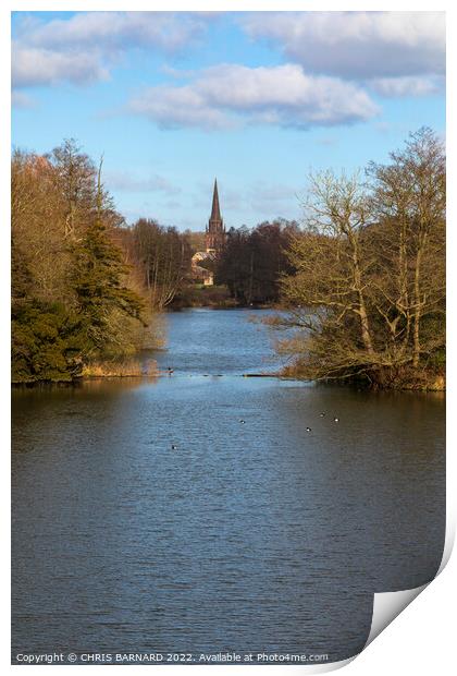 Clumber Lake Nottinghamshire Print by CHRIS BARNARD