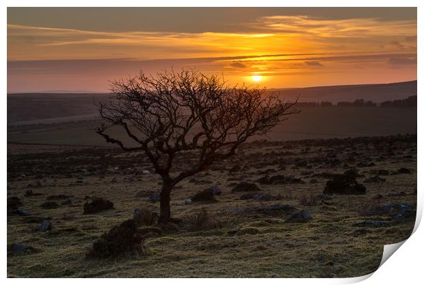 Sunset over the Moor Print by CHRIS BARNARD