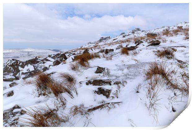 Stowes Hill Winter Print by CHRIS BARNARD