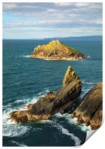 Sevensouls Rock and Mouls Island Print by CHRIS BARNARD
