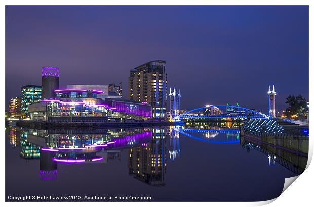 Quays Theatre Manchester Docks Print by Pete Lawless