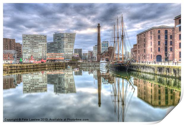 Liverpool Albert Dock Print by Pete Lawless
