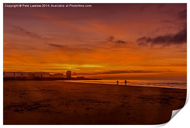 New Brighton as the Sun sets Print by Pete Lawless