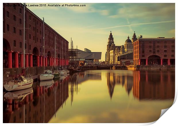  Albert Dock Reflections Print by Pete Lawless