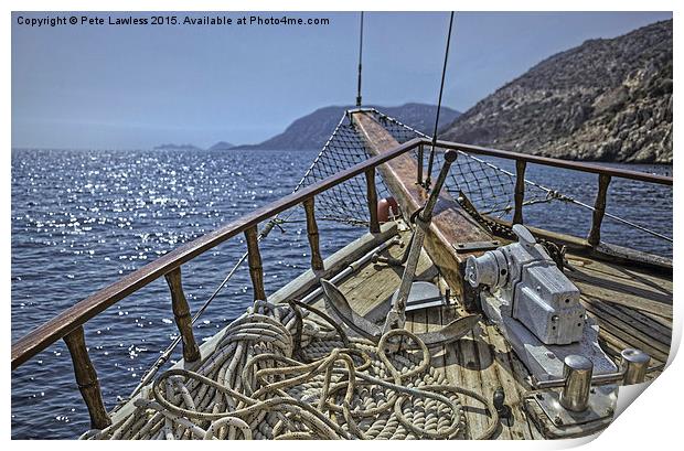  On the Med Kalkan Turkey Print by Pete Lawless