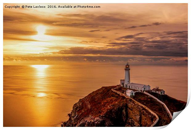 South Stack Anglesey Print by Pete Lawless