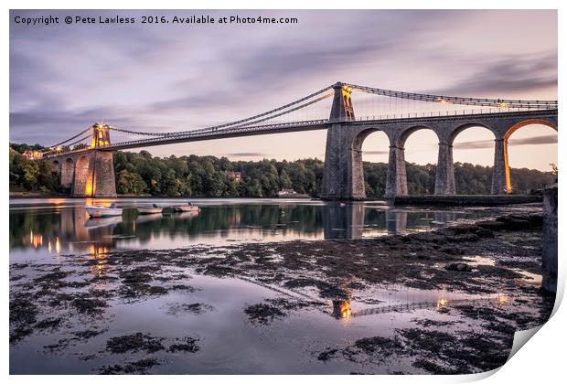 Menai Bridge Anglesey Print by Pete Lawless