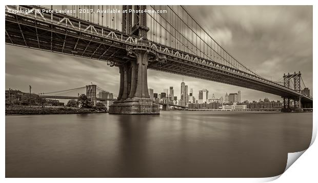 Manhattan Bridge Print by Pete Lawless