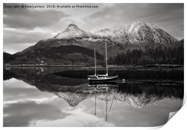 Buachaille Harbour Glen Coe Print by Pete Lawless