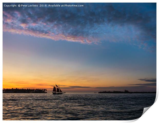 Sunset Key West Florida Print by Pete Lawless