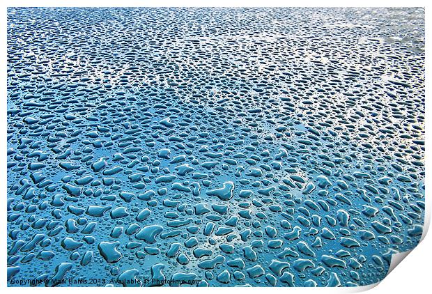 Sea of Raindrops Print by Mark  F Banks