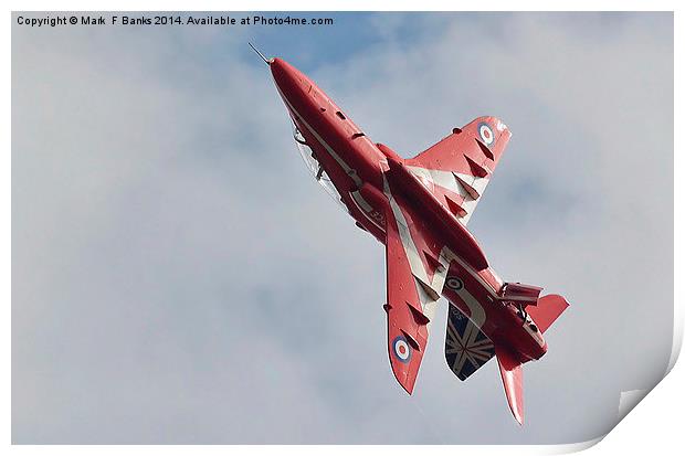  A Red Arrow  Print by Mark  F Banks