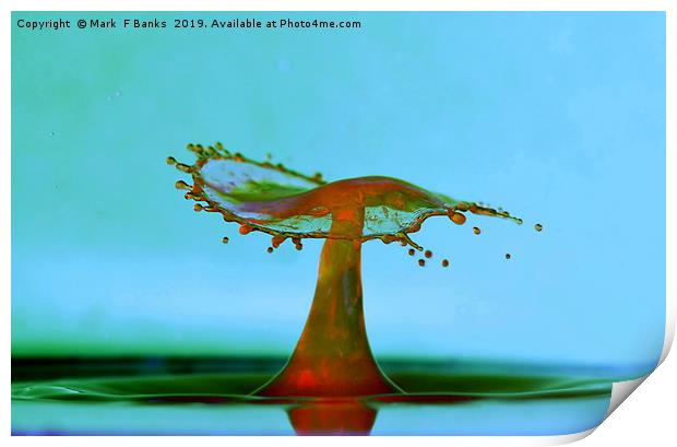 Splash Art 3 Print by Mark  F Banks